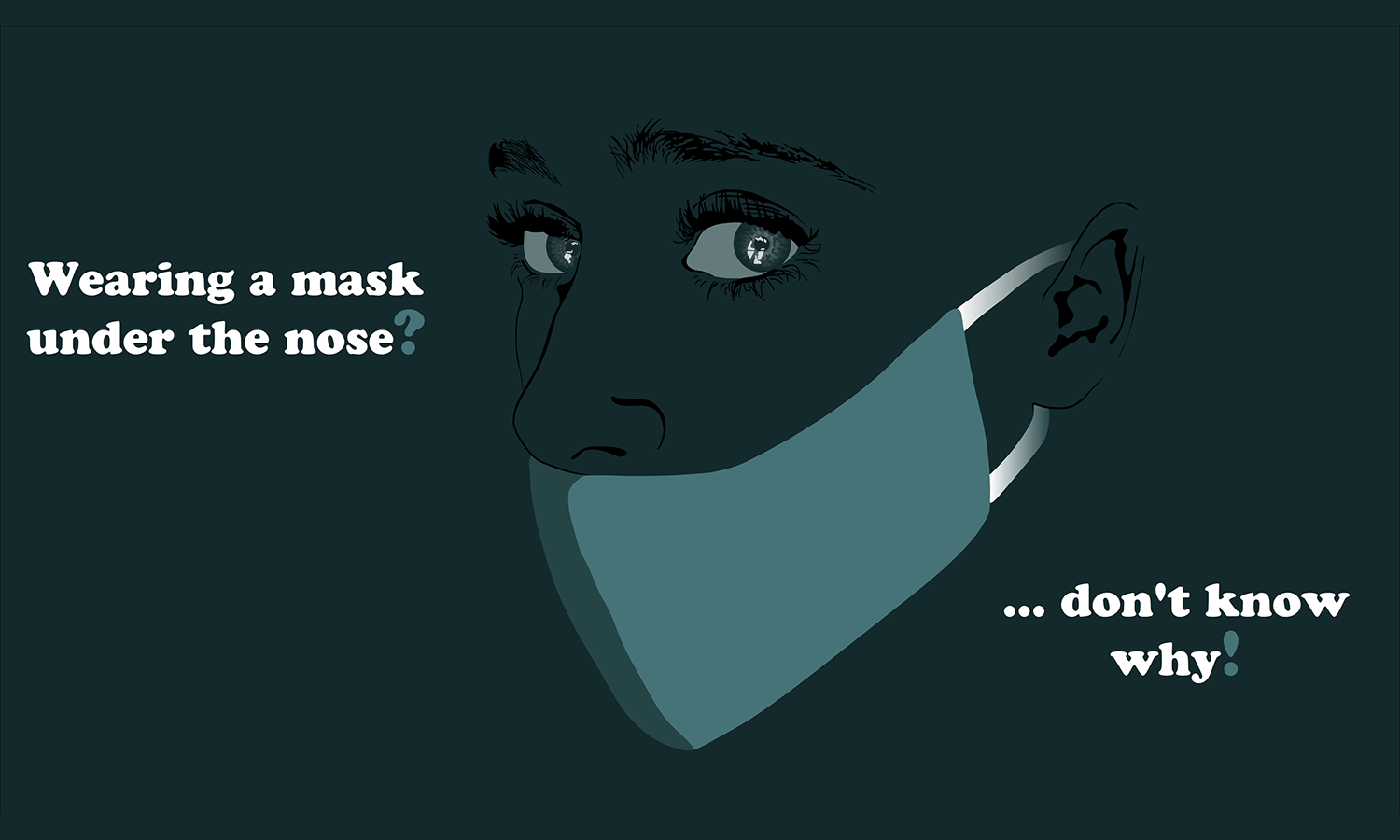 Masked woman illustration